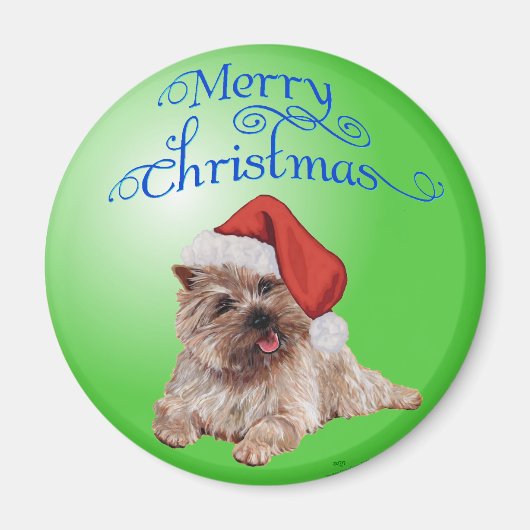 Cairn Terrier Weihnachtsschmuck Magnet (Vorne)