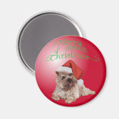 Cairn Terrier Weihnachtsschmuck Magnet (Vorderseite/Rückseite)