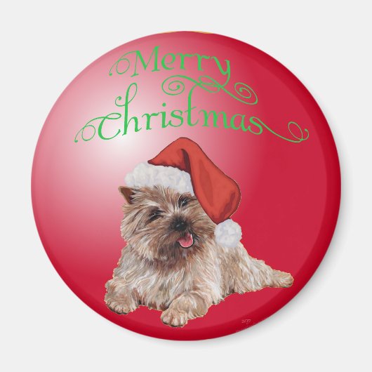 Cairn Terrier Weihnachtsschmuck Magnet (Vorne)