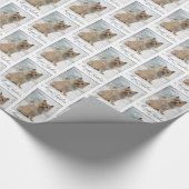 Cairn Terrier Weihnachtswrapping Paper Geschenkpapier (Ecke)