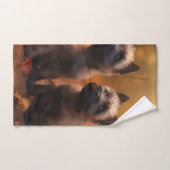 Cairn Terrier Welpe Herbst Kürbis Badhandtuch Set (Handtuch)