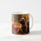 Cairn Terrier Welpe Herbst Kürbis Kaffeetasse (VorderseiteRechts)