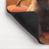 Cairn Terrier Welpe Herbst Kürbis Mousepad (Ecke)