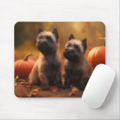 Cairn Terrier Welpe Herbst Kürbis Mousepad (Mit Mouse)