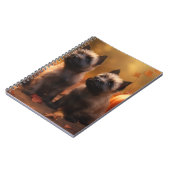 Cairn Terrier Welpe Herbst Kürbis Notizblock (Linke Seite)