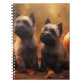 Cairn Terrier Welpe Herbst Kürbis Notizblock (Vorderseite)