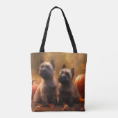 Cairn Terrier Welpe Herbst Kürbis Tasche (Rückseite)
