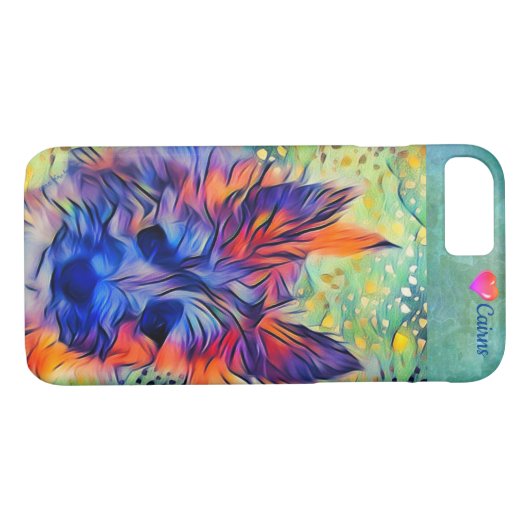 Cairn-Terrier-Welpen-Hundniedlicher bunter iPhone Case-Mate iPhone Hülle (Rückseite (Horizontal))