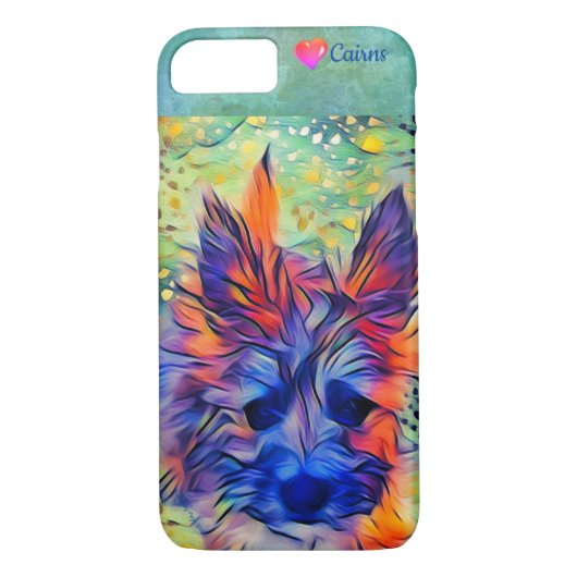 Cairn-Terrier-Welpen-Hundniedlicher bunter iPhone Case-Mate iPhone Hülle (Rückseite)