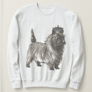 Cairn Terrier Welpenhund Vintage Illustration Sweatshirt