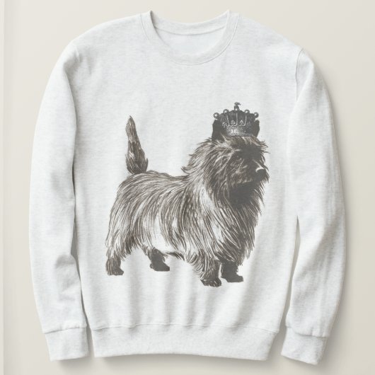 Cairn Terrier Welpenhund Vintage Illustration Sweatshirt (Design vorne)