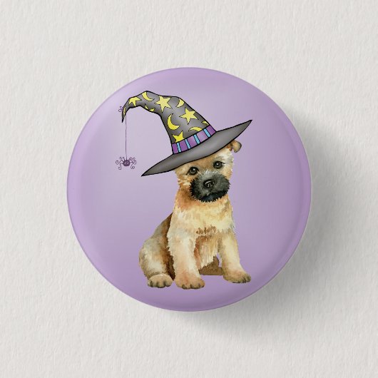Cairn Terrier Witch Button (Vorderseite)