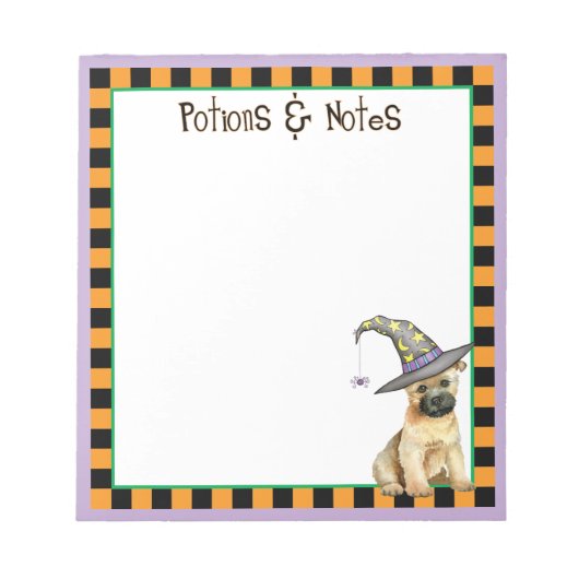 Cairn Terrier Witch Notepad Notizblock (Vorderseite)