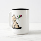 Cairn Terrier Zweifarbige Tasse (Vorderseite Links)