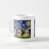 Cairn Terriers (Five) - Starry Night Kaffeetasse (Vorderseite Links)