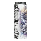 Cairn Terrier's Graustufen Garden Joy Thermosbecher (Rückseite)