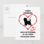 Cairn Terriers Must Be Loved Postkarte (Vorne/Hinten)