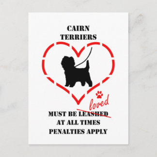 Cairn Terriers Must Be Loved Postkarte