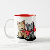 Cairn Terriers Zwei-Tone-Tasse Zweifarbige Tasse (Links)