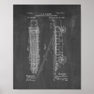 Cairnes Extension Fire-Leiter und LKW-Patent - C Poster