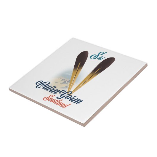 CairnGorm Schottland Skiposter Fliese (Seite)