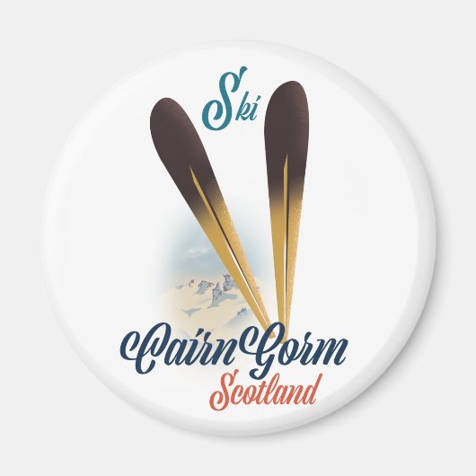 CairnGorm Schottland Skiposter Magnet (Vorne)