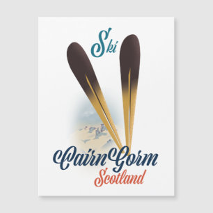 CairnGorm Schottland Skiposter Magnetkarte