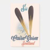 CairnGorm Schottland Skiposter Post-it Klebezettel (Vorderseite)
