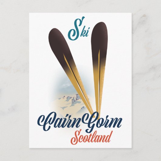 CairnGorm Schottland Skiposter Postkarte (Vorderseite)