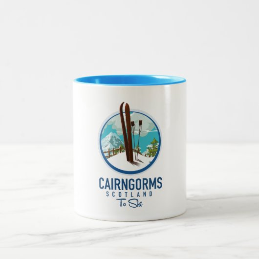 Cairngorms-Logo Zweifarbige Tasse (Mittel)