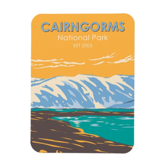 Cairngorms National Park Scotland Loch Etchachan Magnet (Vertikal)