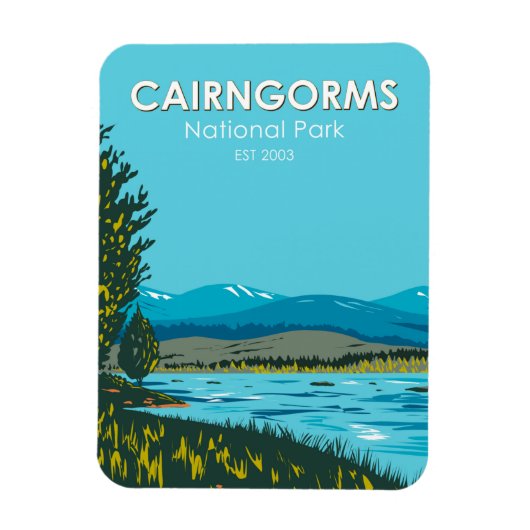 Cairngorms National Park Scotland Loch Morlich Magnet (Vertikal)