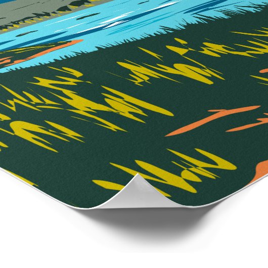 Cairngorms National Park Scotland Loch Morlich Poster (Ecke)