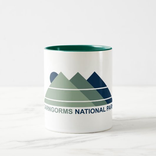 Cairngorms National Park Scotland Mountain Sun Zweifarbige Tasse (Mittel)