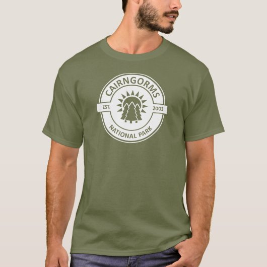 Cairngorms National Park Scotland Sun Trees T-Shirt (Vorderseite)