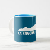 Cairngorms Nationalpark Bitte Zweifarbige Tasse (Vorderseite Links)