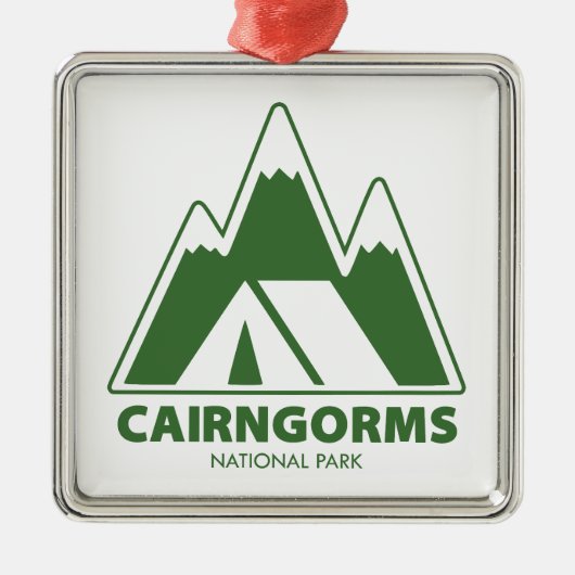 Cairngorms Nationalpark Camping Ornament Aus Metall (Vorne)