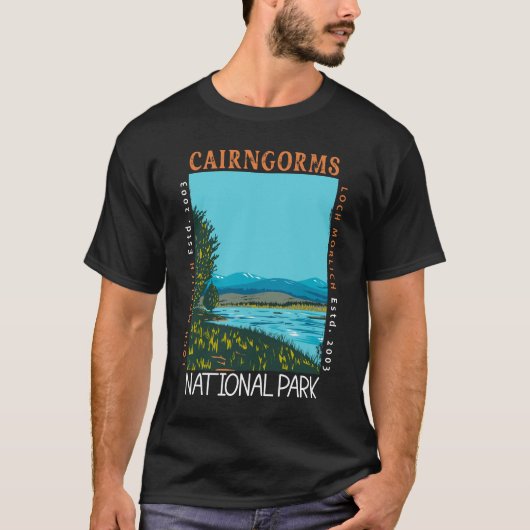 Cairngorms Nationalpark Schottland erschüttert T-Shirt (Vorderseite)