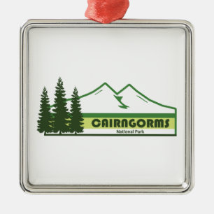 Cairngorms Nationalpark Schottland Grüne Streifen Ornament Aus Metall