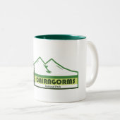 Cairngorms Nationalpark Schottland Grüne Streifen Zweifarbige Tasse (VorderseiteRechts)