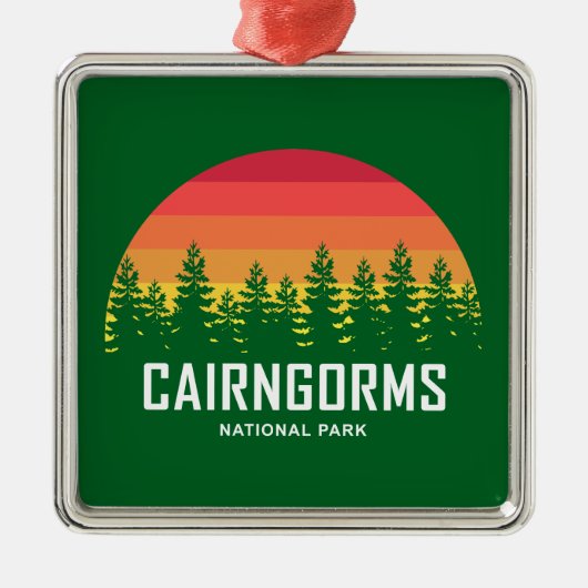 Cairngorms Nationalpark Schottland Ornament Aus Metall (Vorne)