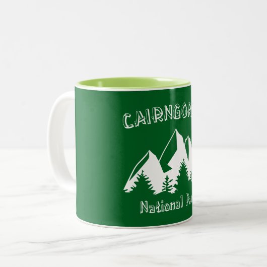 Cairngorms Nationalpark Schottland Zweifarbige Tasse (Vorderseite Links)