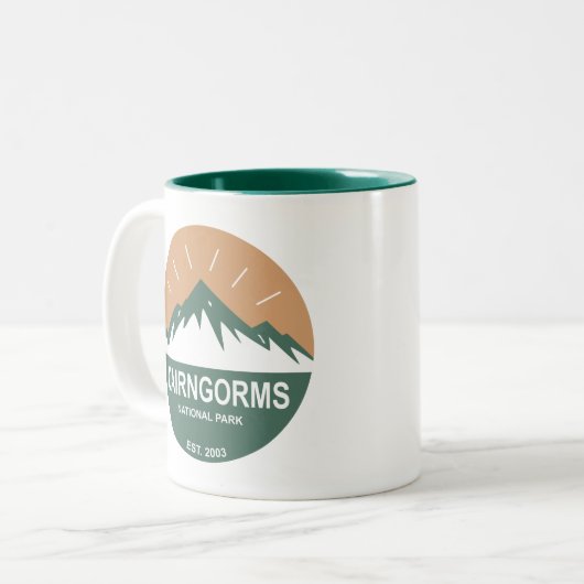 Cairngorms Nationalpark Schottland Zweifarbige Tasse (Vorderseite Links)