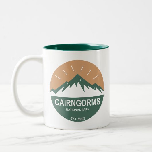 Cairngorms Nationalpark Schottland Zweifarbige Tasse (Links)