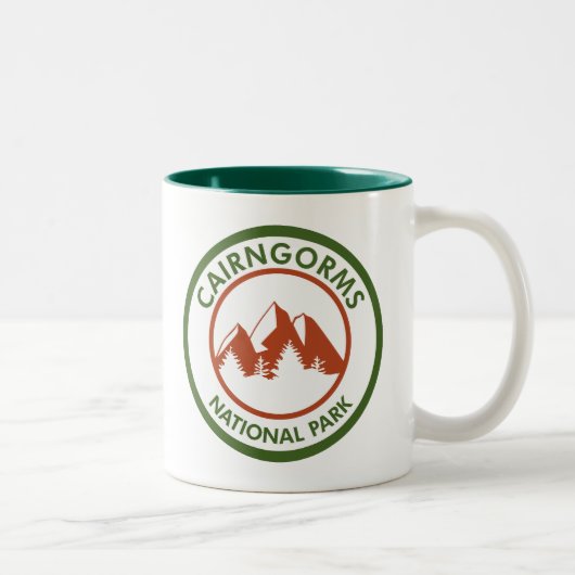 Cairngorms Nationalpark Schottland Zweifarbige Tasse (Rechts)