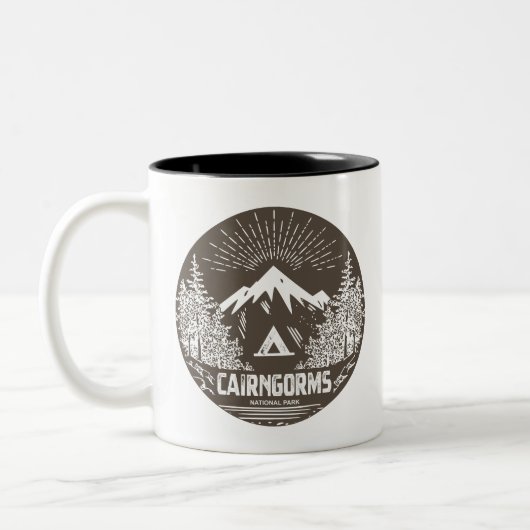 Cairngorms Nationalpark Schottland Zweifarbige Tasse (Links)