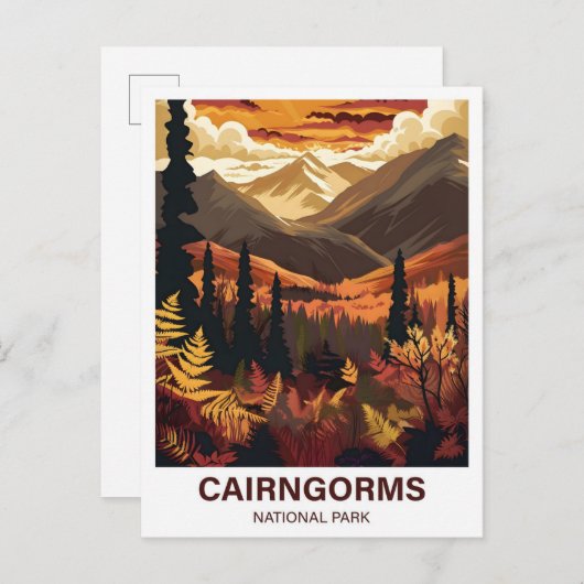 Cairngorms Nationalpark Schottlandia Postkarte (Vorne/Hinten)