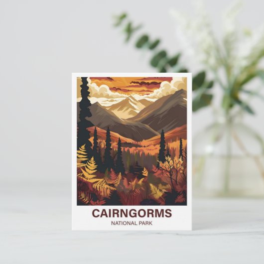 Cairngorms Nationalpark Schottlandia Postkarte (Stehend Vorderseite)