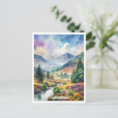 Cairngorms Nationalpark Watercolor Malerei Postkarte (Stehend Vorderseite)