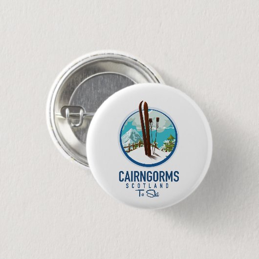 Cairngorms Schottland Logo Button (Vorne & Hinten)